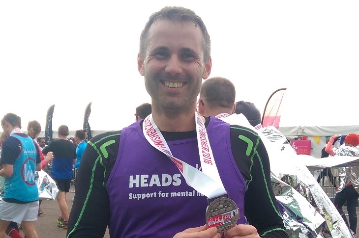 Brighton Half Marathon runner Paul with his finisher's medal