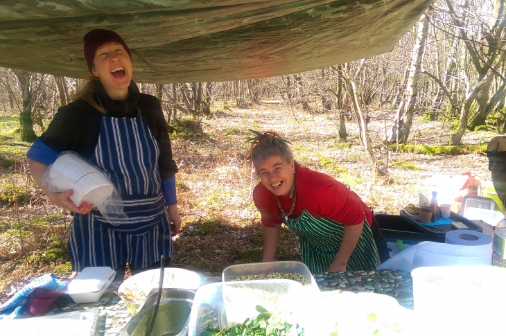 Cooks at the Woodland Project celebration day