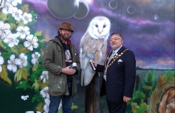 Mayor of Crawley opens new artwork at Langley Green Hospital