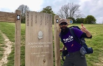 John Completes 100 Mile South Downs Way for Heads On